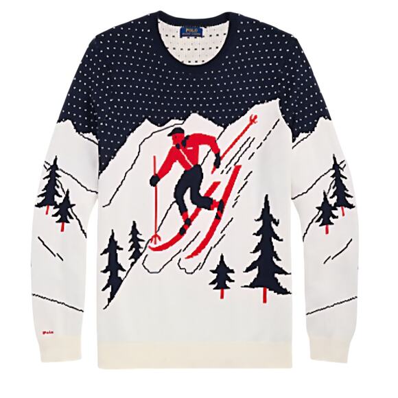 Polo by Ralph Lauren Other - Polo Ralph Lauren 1XB Alpine Skier Sweater Winter Chalet Lodge Ski Knit white